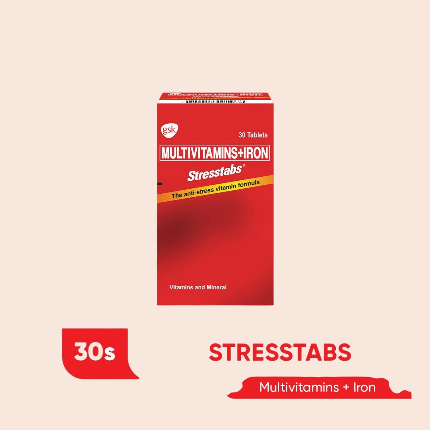 Stresstabs Multivitamins / Iron - 1 Bottle x 30 Tabs