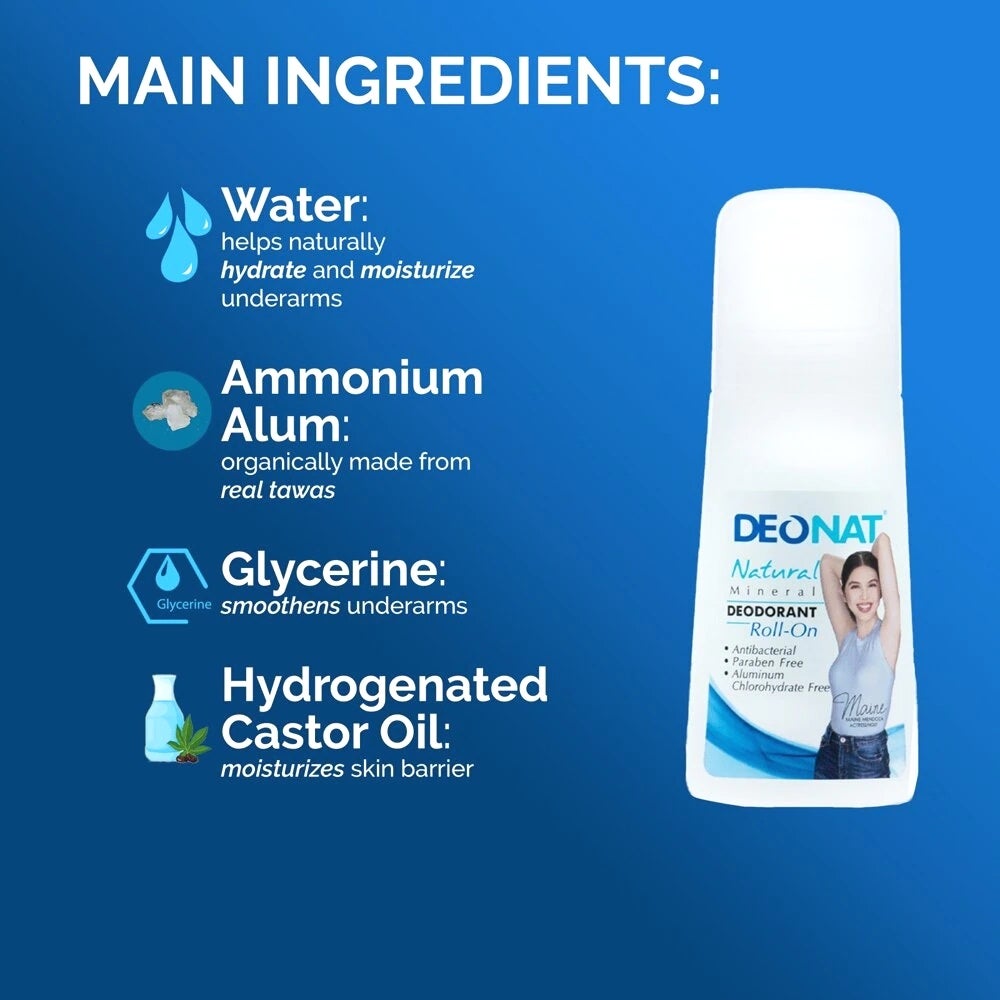 Deonat Natural Mineral Deodorant Roll-On 65ml