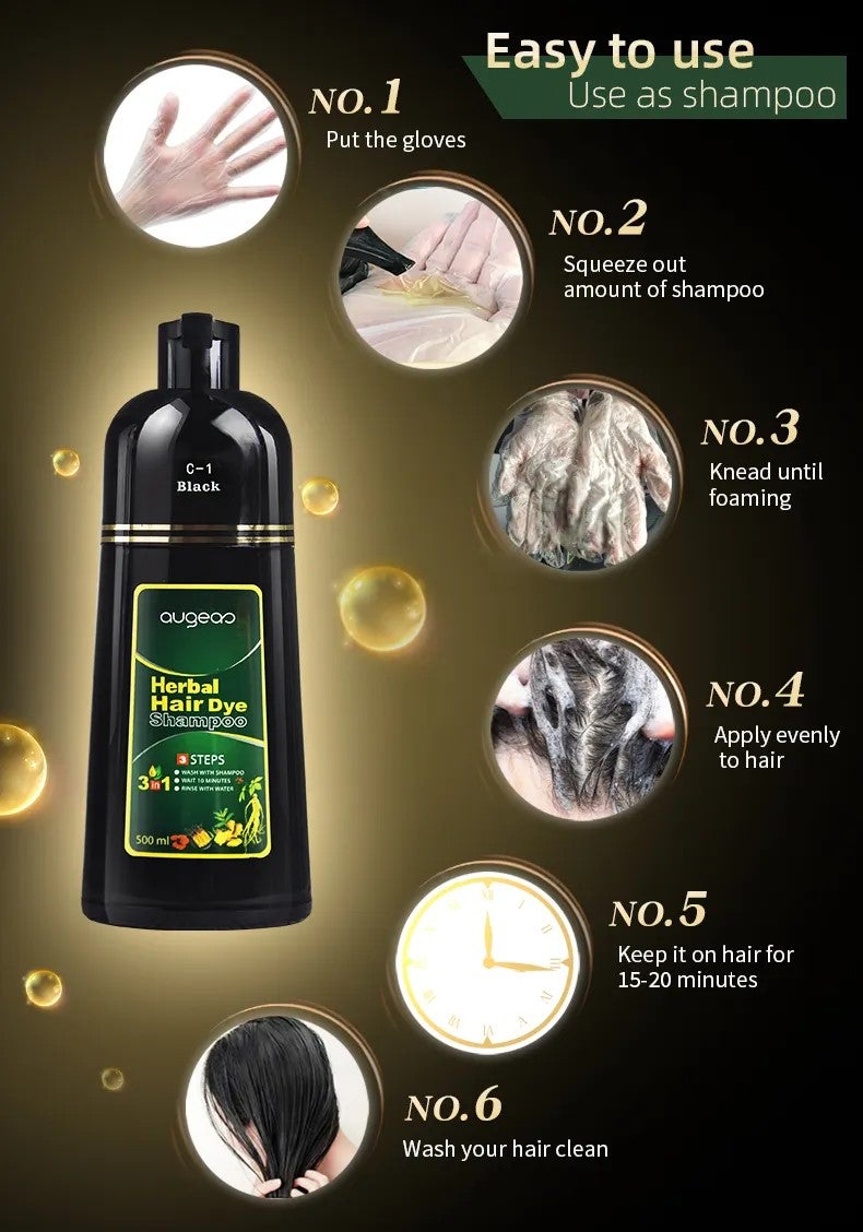 Augeas Hair Dye Shampoo (Coffee Brown) 500ml