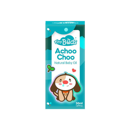 Tiny Buds Achoo Choo Natural Baby Oil (Formerly Stuffy Nose Natural Baby Chest Rub Massage Oil)