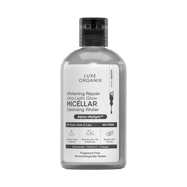 Luxe Organix Whitening Repair Ultra Light Glow Micellar Cleansing Beauty Water