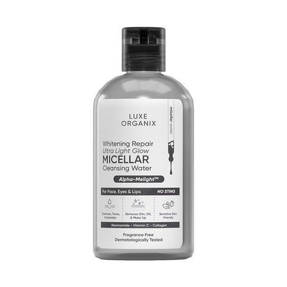 Luxe Organix Whitening Repair Ultra Light Glow Micellar Cleansing Beauty Water