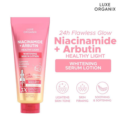 Luxe Organix Niacinamide + Alpha Arbutin Whitening Serum Lotion 350ml