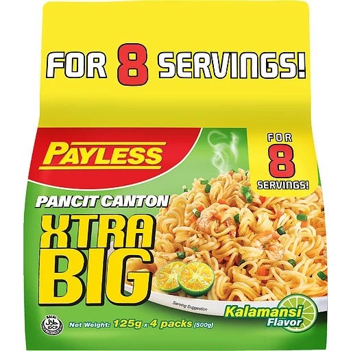 Payless Extra Big Pancit Canton Kalamansi | 125g x 4s