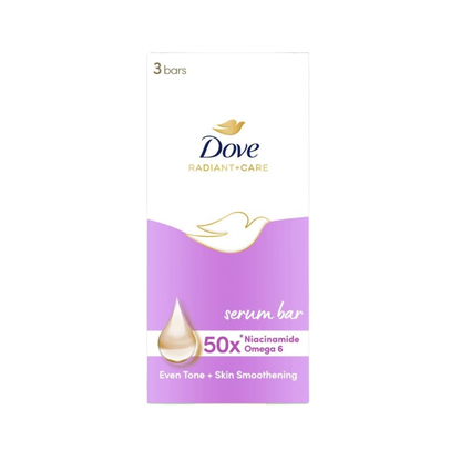 Dove Radiant+Care Serum Bar Triples 50x Niacinamide + Omega 6 90G 3x