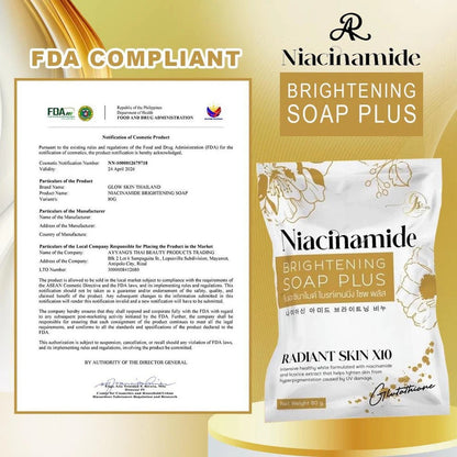 AR Niacinamide Brightening Soap Plus - Radiant Skin 10X 80g
