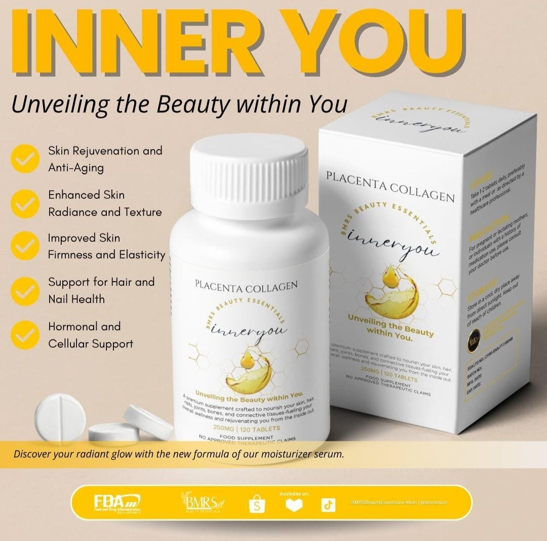 BMRS Beauty Essentials - Placenta Collagen INNERYOU Tablets 250mg