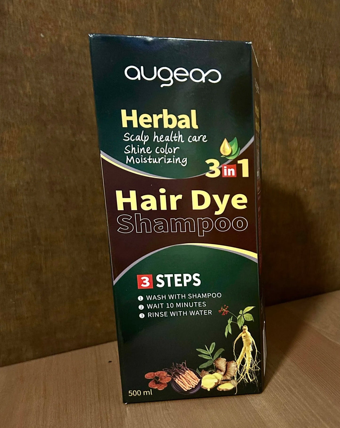 Augeas Hair Dye Shampoo (Golden Brown) 500ml