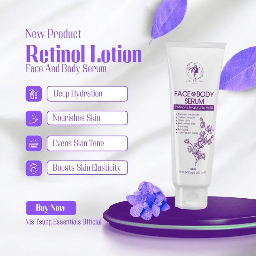 Ms Tsung Face and Body Serum Retinol lotion