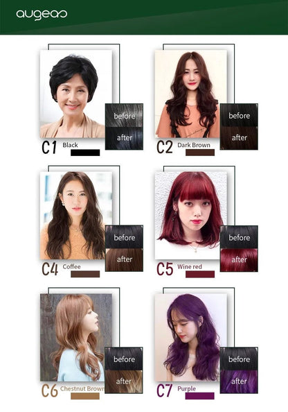 Augeas Hair Dye Shampoo (Wine Red) 500ml