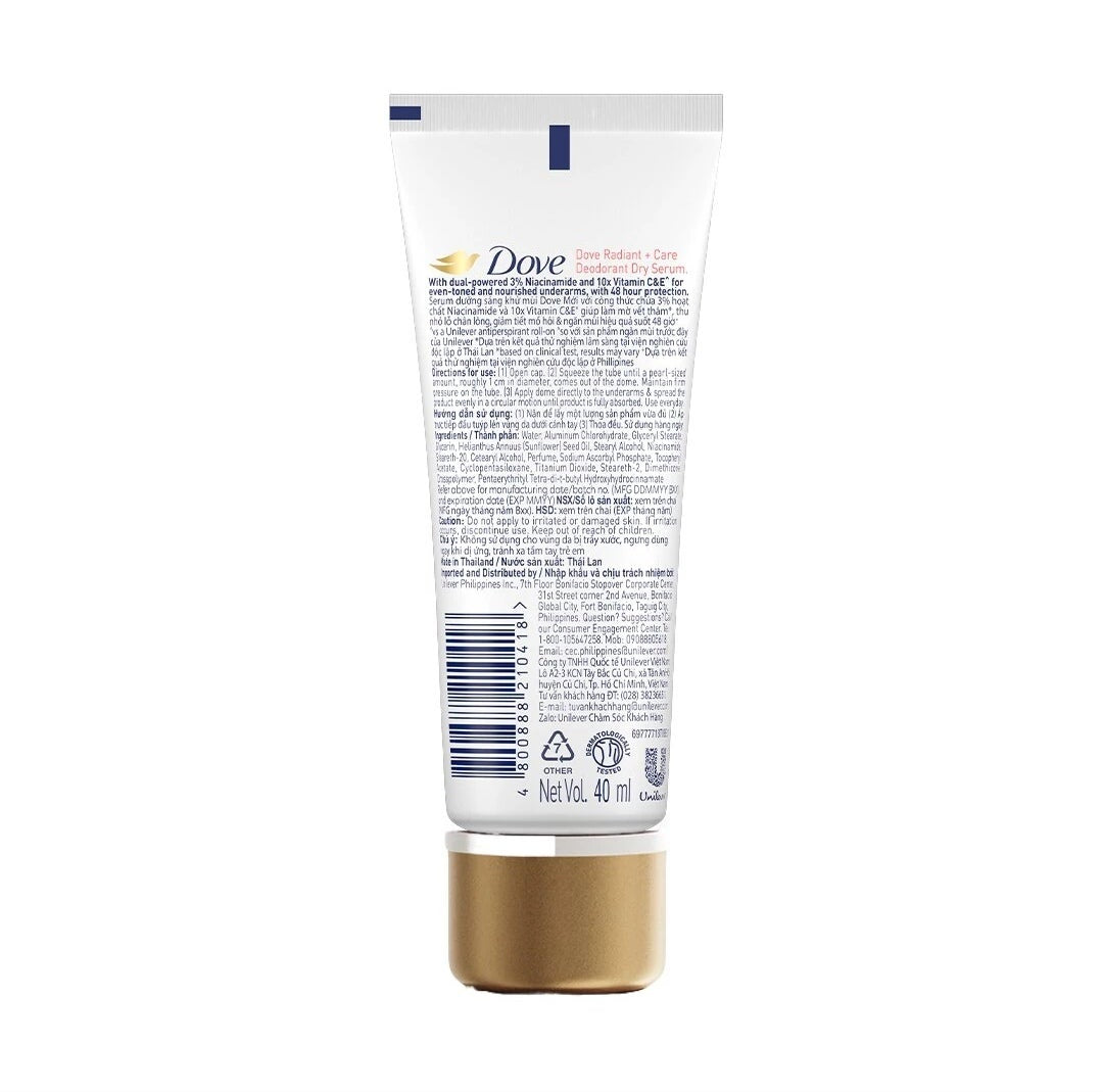 Dove Radiant Care Deo Dry Serum 3% Niacinamide 10x Vitamin C&E Dark Marks Reducer