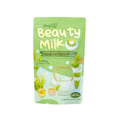 DEAR FACE Beauty Milk Premium Japanese Matcha Latte - Antioxidant Drink 180g