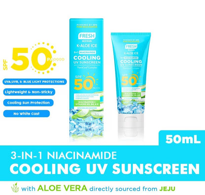 FRESH Skinlab Jeju Aloe Ice 3 in 1 Niacinamide Cooling UV Sunscreen 50ml