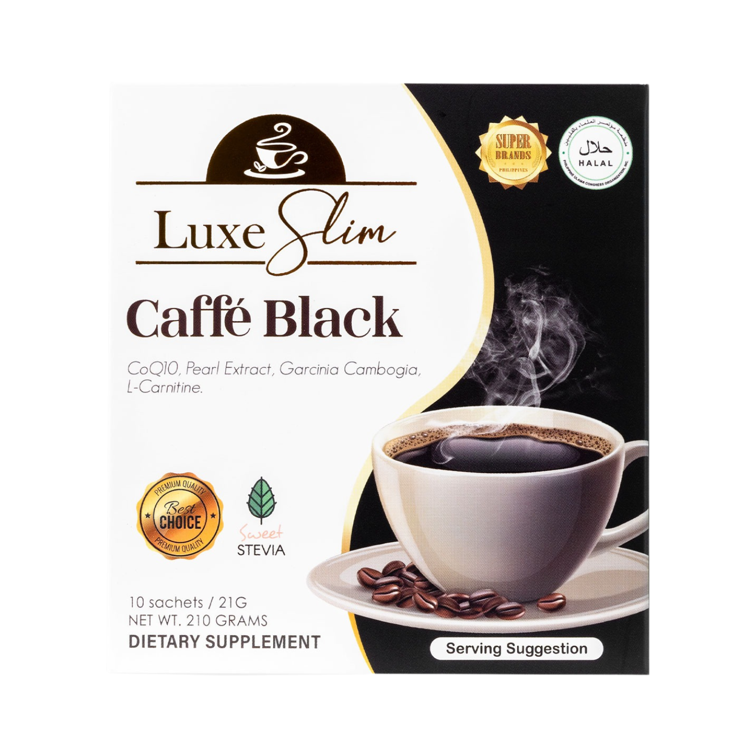 Luxe Slim Caffe Black 210g