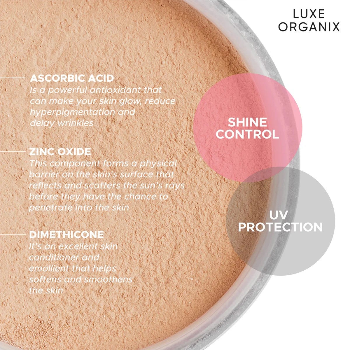 Luxe Organix UV Matte Powder