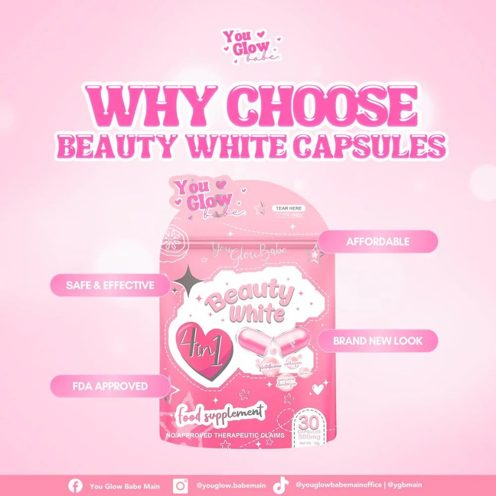 You Glow Babe Beauty White 4 in 1 Glutathione Capsule