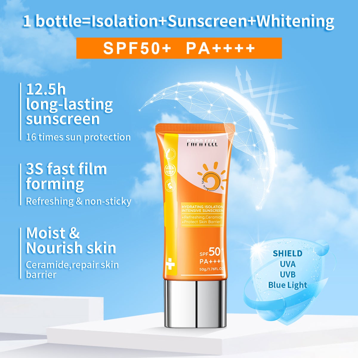 Papafeel Hydrating Isolation Intensive Sunscreen Cream SPF 50+ PA++++