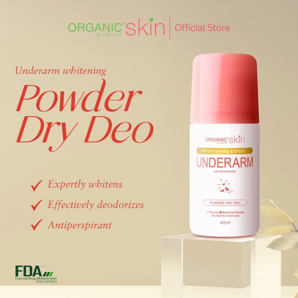 Organic Skin Japan Intensive Whitening Underarm Powder Dry Deodorant Roll on