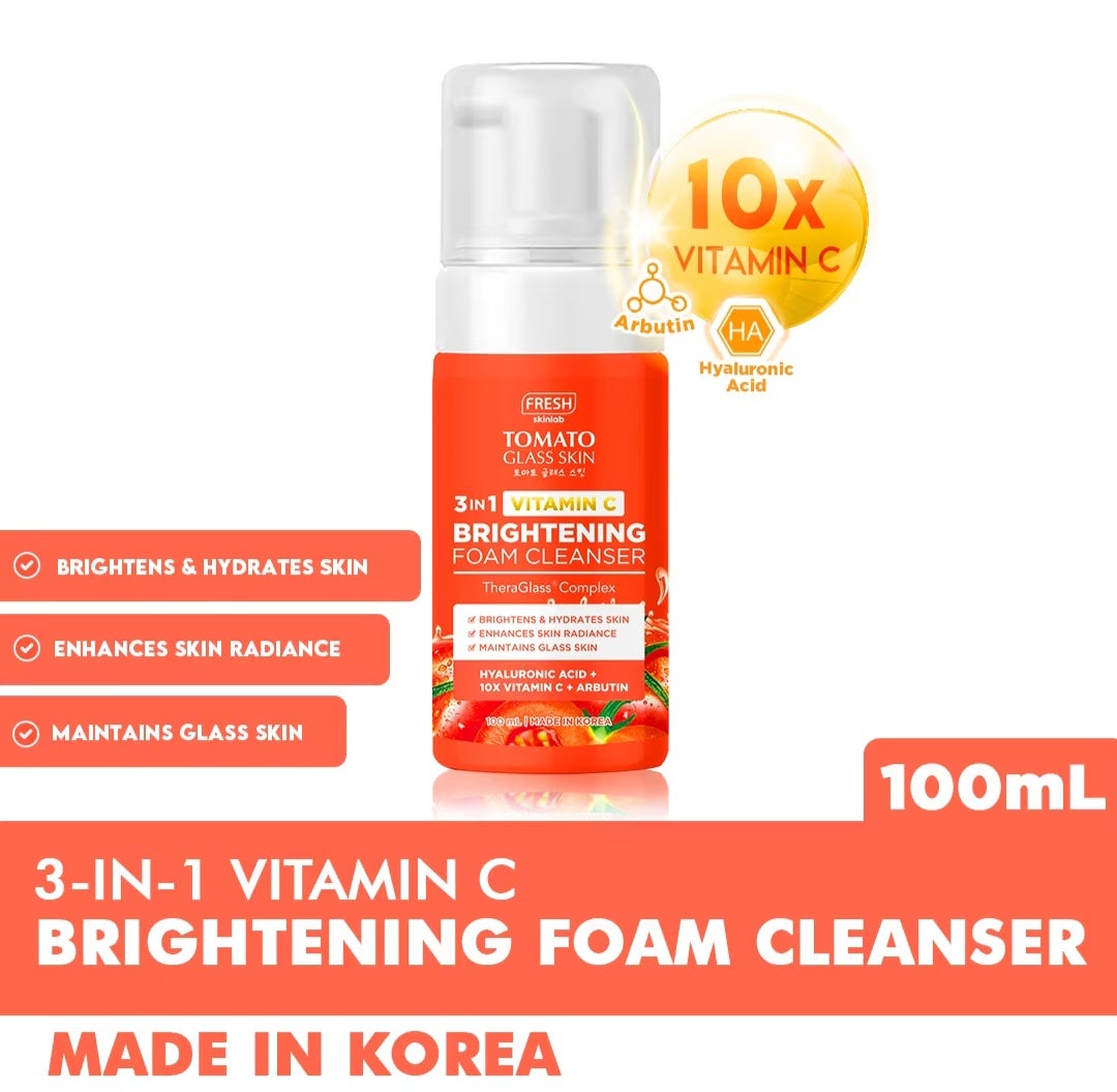 FRESH Skinlab Tomato Glass Skin Gentle Foaming Facial Cleanser 100ml