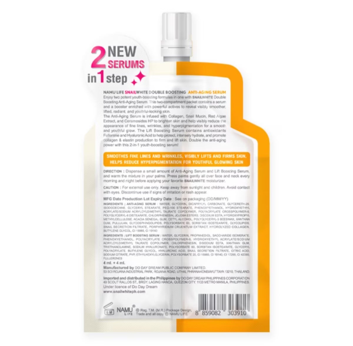 Snailwhite Double Boosting Anti-Aging Serum 4ml + 4ml