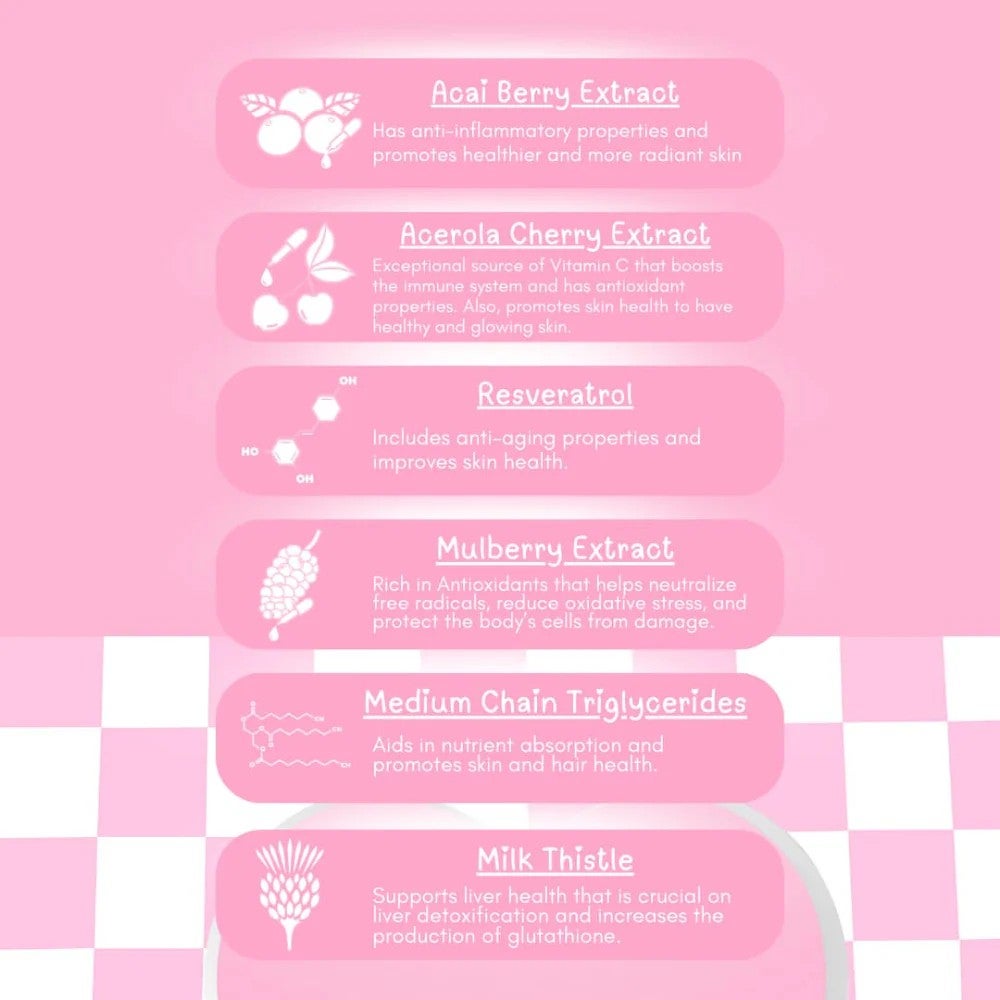Dear Face Beauty Milk Premium Japanese Strawberry Drink (10 x 18g Sachets)