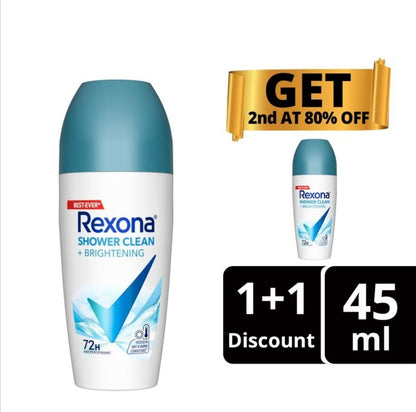 REXONA Shower Clean Roll on 45ml Pack