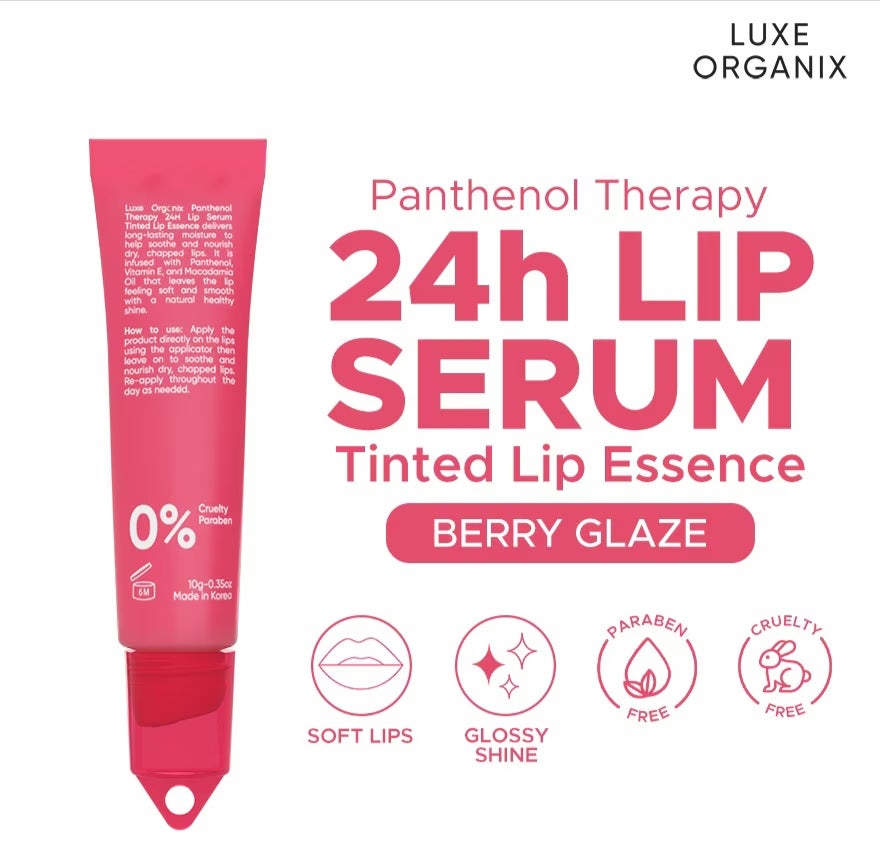 Luxe Organix Panthenol Therapy 24H Lip Serum Tinted Lip Essence 10G