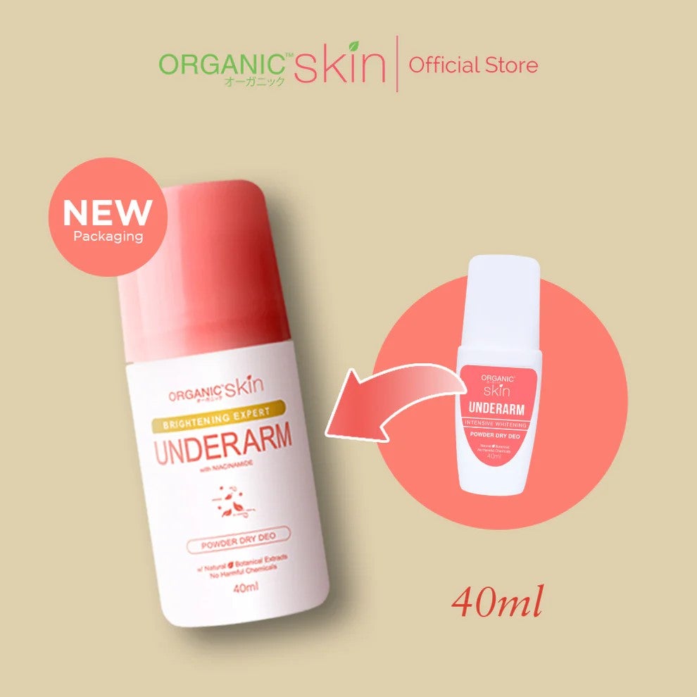 Organic Skin Japan Intensive Whitening Underarm Powder Dry Deodorant Roll on