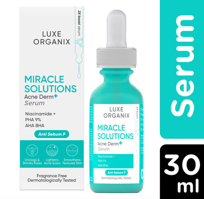 Luxe Organix Miracle Solutions AHA BHA Serum 30ml