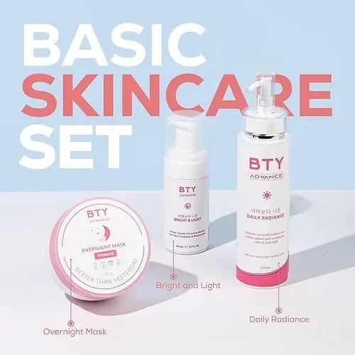 BTY Advance Basic Skincare Set (Mask, Lotion, Cleanser)
