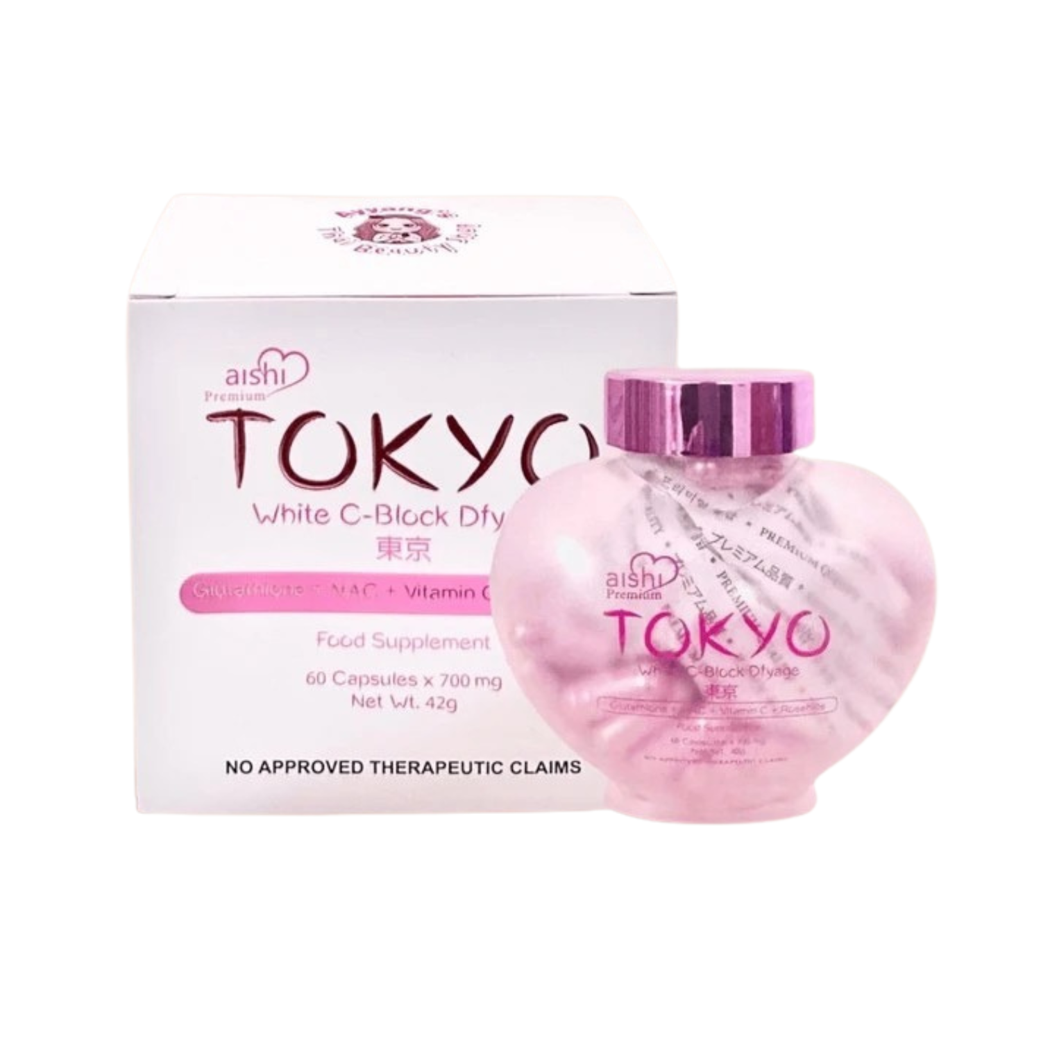 Aishi Premium Tokyo White C-Block Dfyage - 60 Capsules