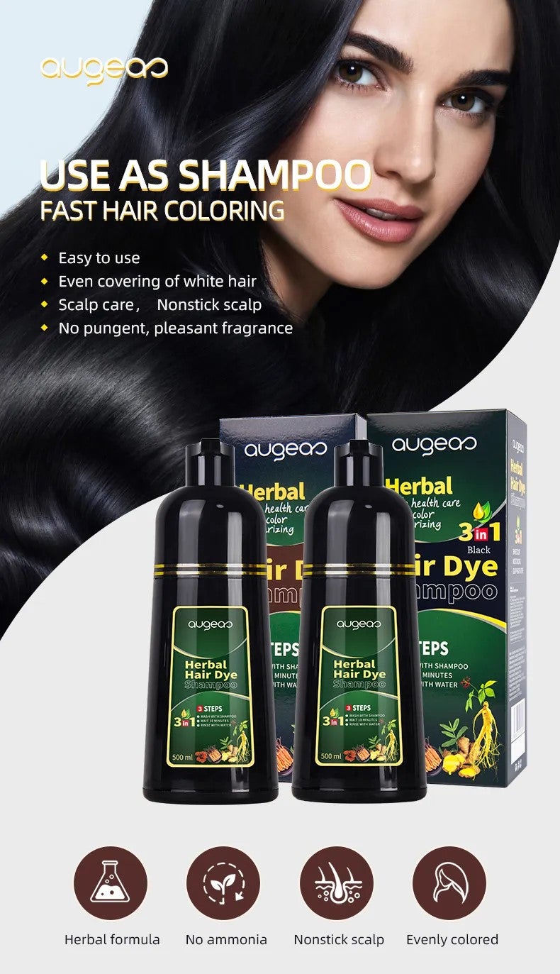 Augeas Hair Dye Shampoo (Coffee Brown) 500ml