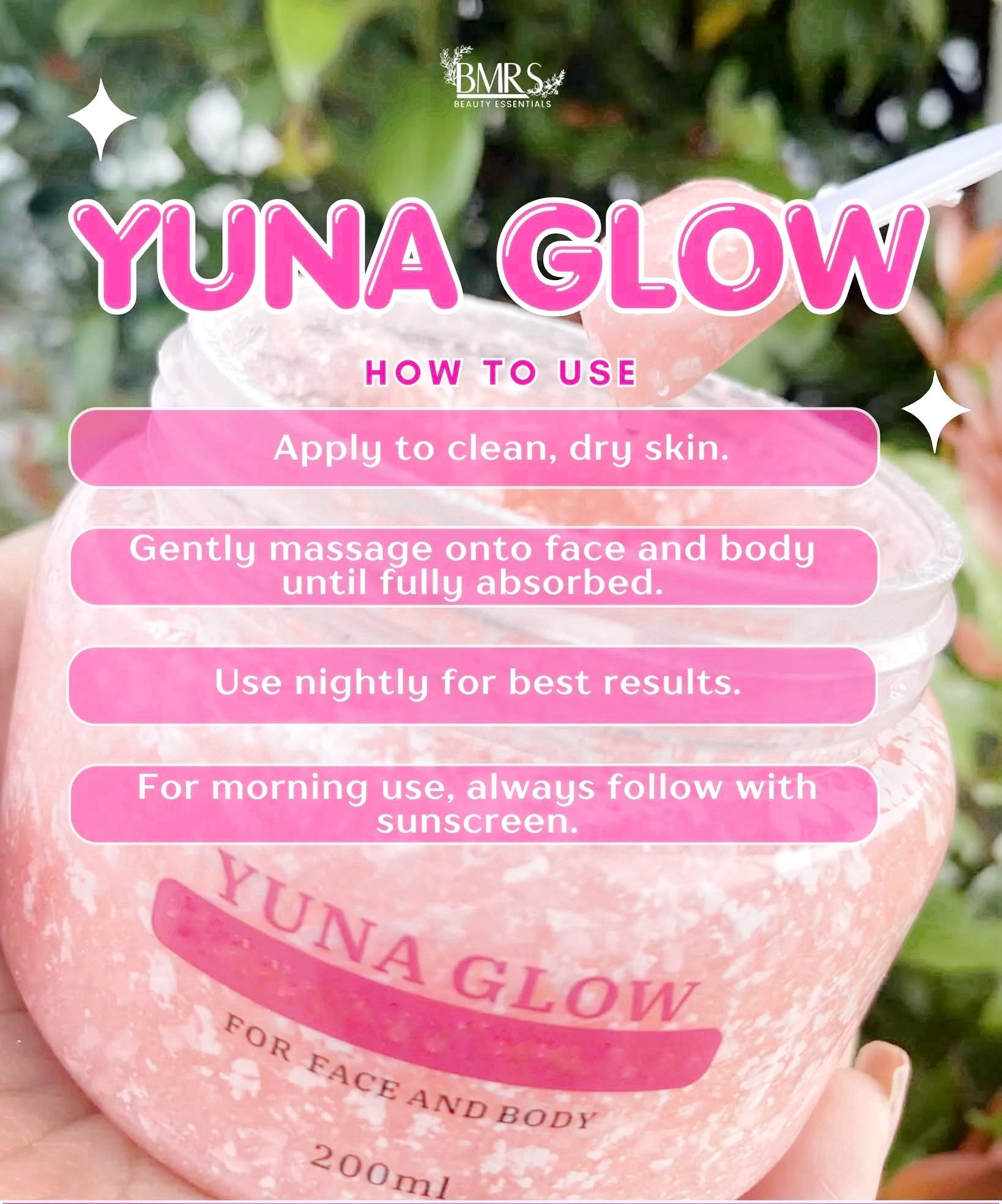 BMRS - Yuna Glow Whitening Cream 200ml