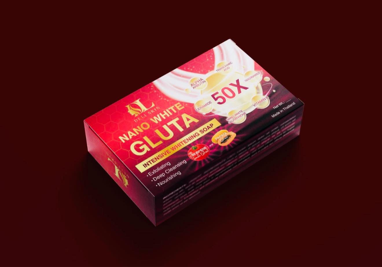 Deli Skin Nano Gluta Soap – Intensive Whitening & Deep Cleansing (50x) - 90g