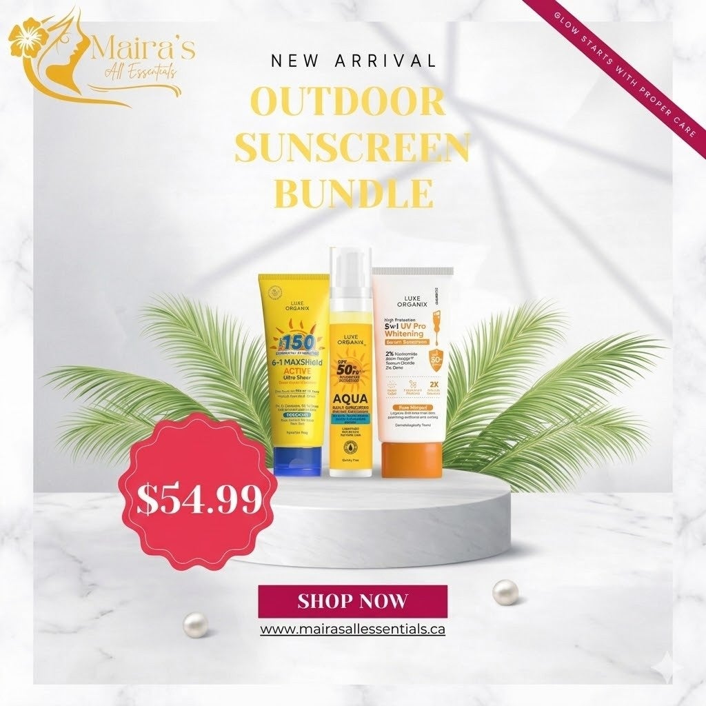 Luxe Organix Outdoor Sunscreen Bundle SPF50+ – Daily UV Protection Set