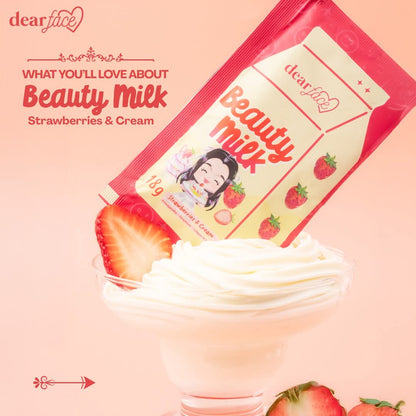 DEAR FACE Beauty Milk - Stawberries & Cream 180g