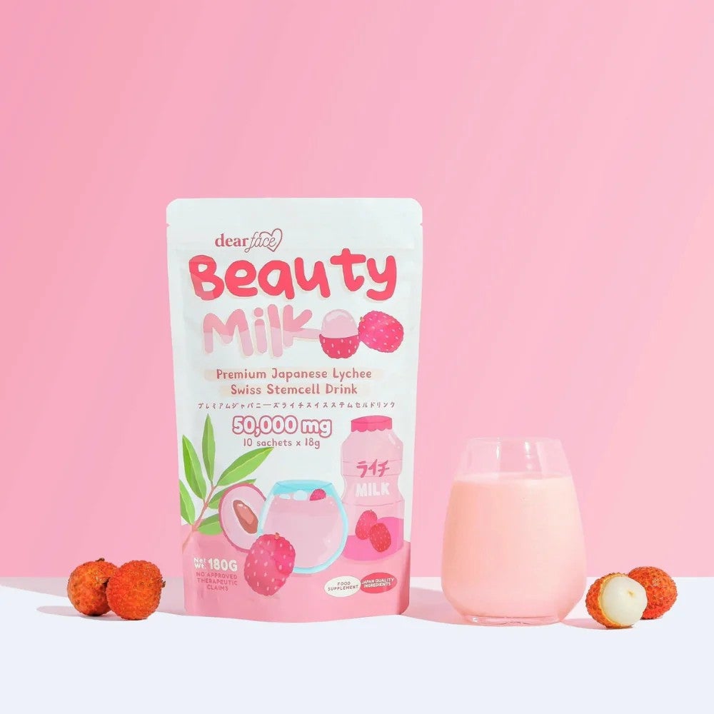 DEAR FACE Beauty Milk - Premium Japanese Lychee Swiss Stemcell Drink 180g