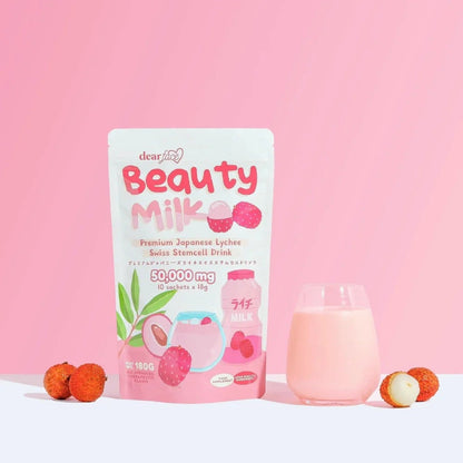DEAR FACE Beauty Milk - Premium Japanese Lychee Swiss Stemcell Drink 180g