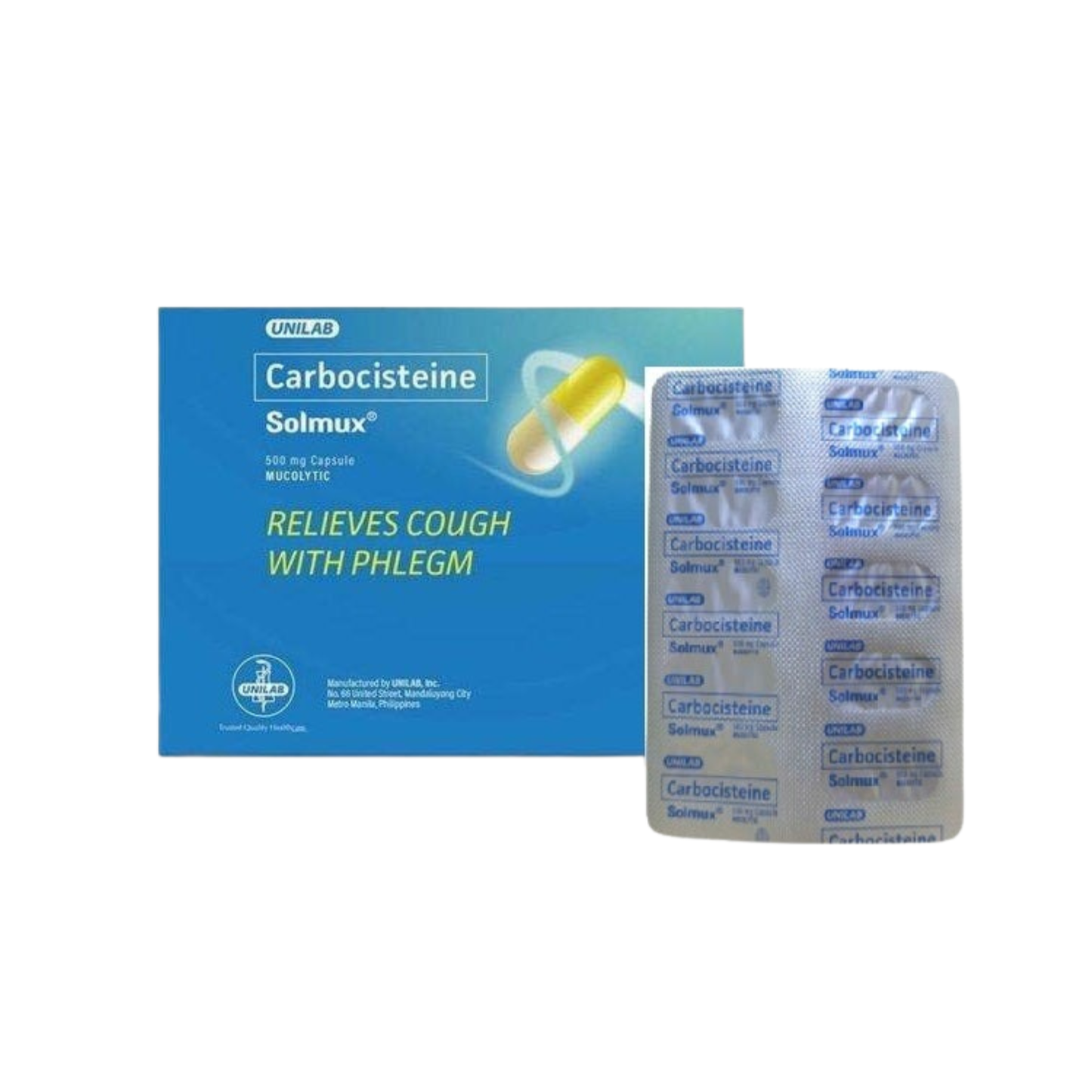 SOLMUX Solmux Capsule (Carbocisteine) 500mg 10's