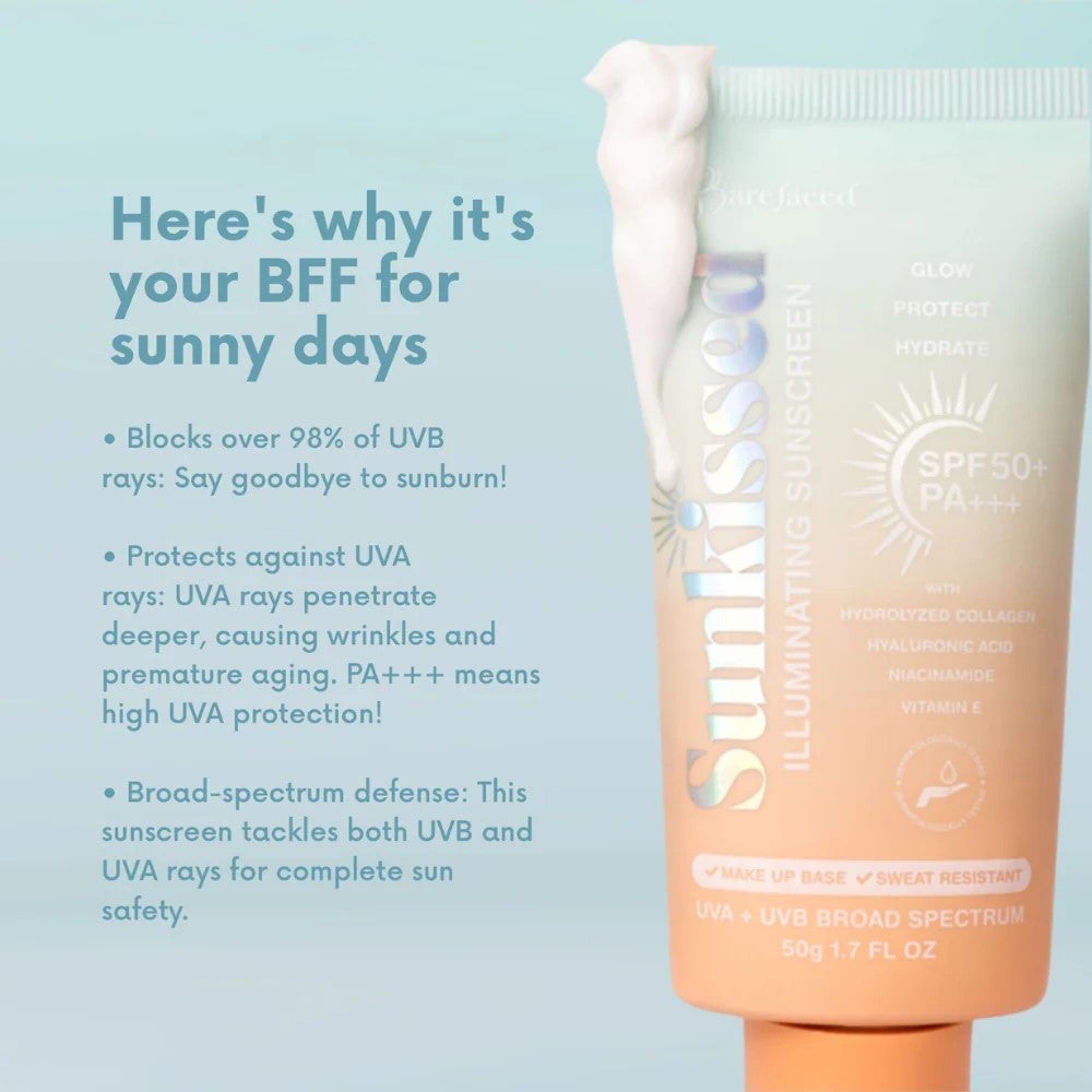 Barefaced Sunkissed Illuminating Sunscreen SPF 30 PA+++ 50g
