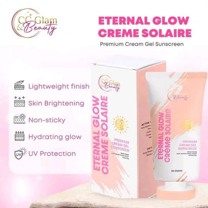 CC Glam & Beauty Eternal Glow Creme Solaire Premium Cream Gel Sunscreen 50g