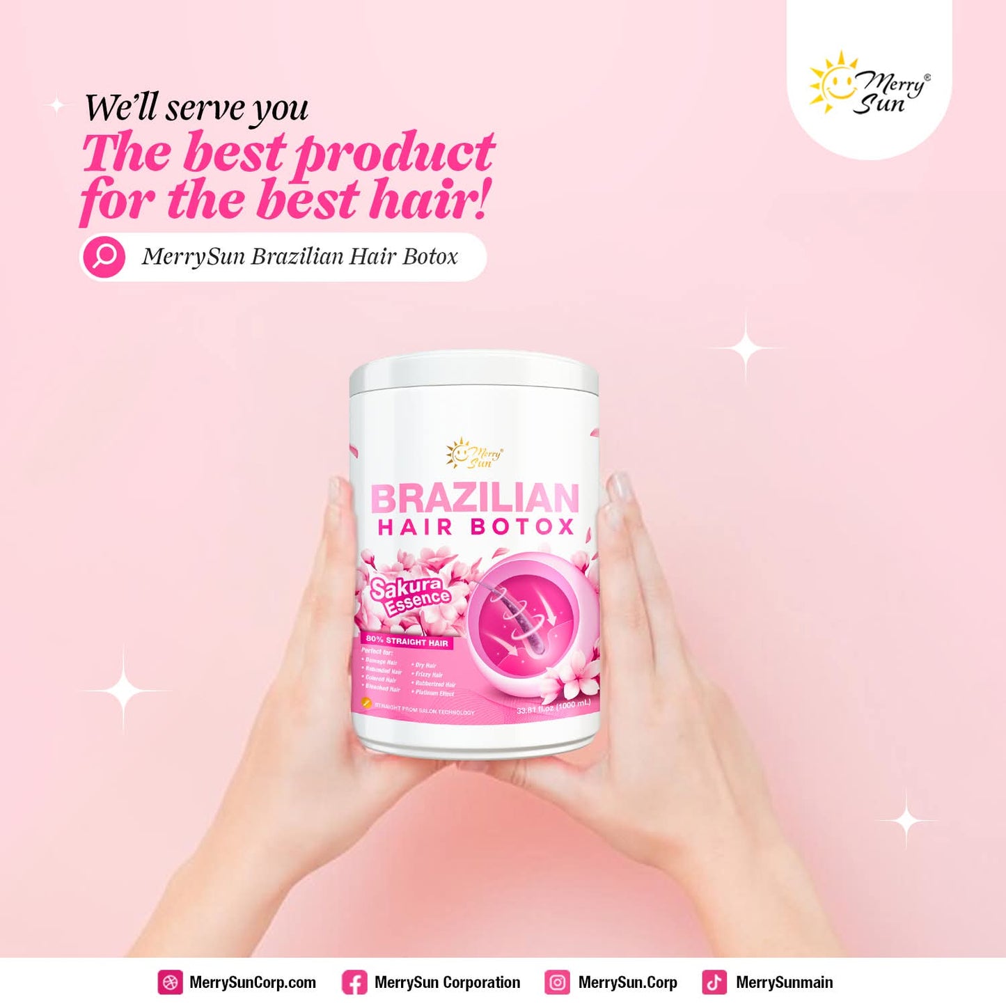MerrySun Brazilian Hair Botox Sakura Treatment 1000ml