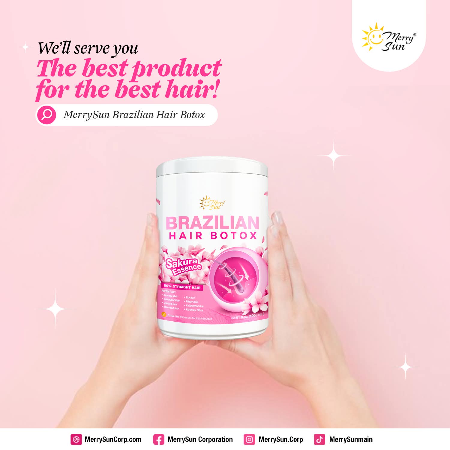 MerrySun Brazilian Hair Botox Sakura Treatment 1000ml