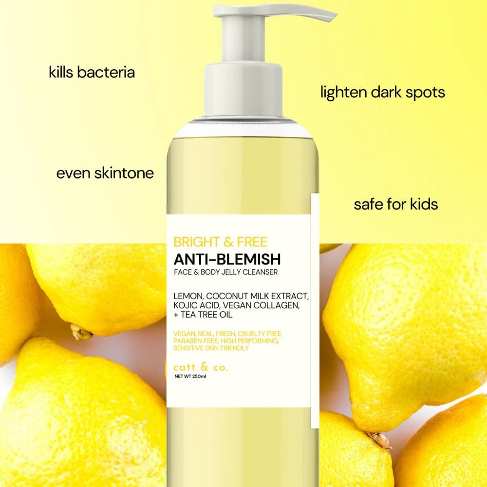 Catt & Co Bright & Anti-Blemish Face & Body Jelly Cleanser 250ml
