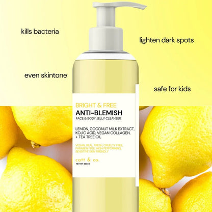 Catt & Co Bright & Anti-Blemish Face & Body Jelly Cleanser 250ml