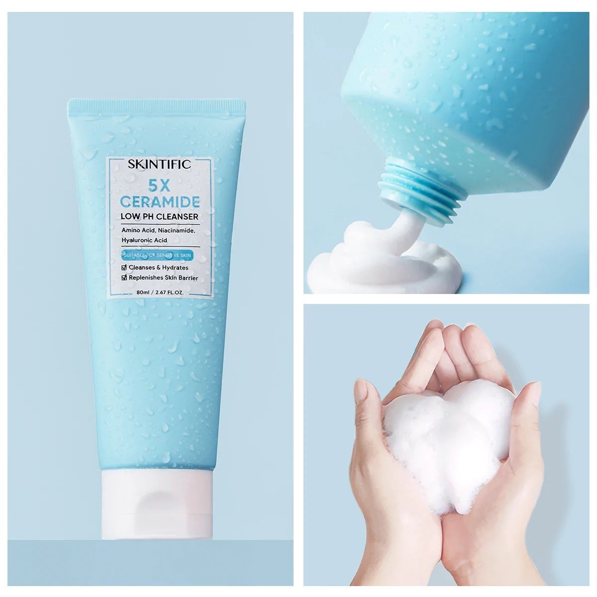 Skintific 5X Ceramide Low PH Cleanser Travel size 15ml