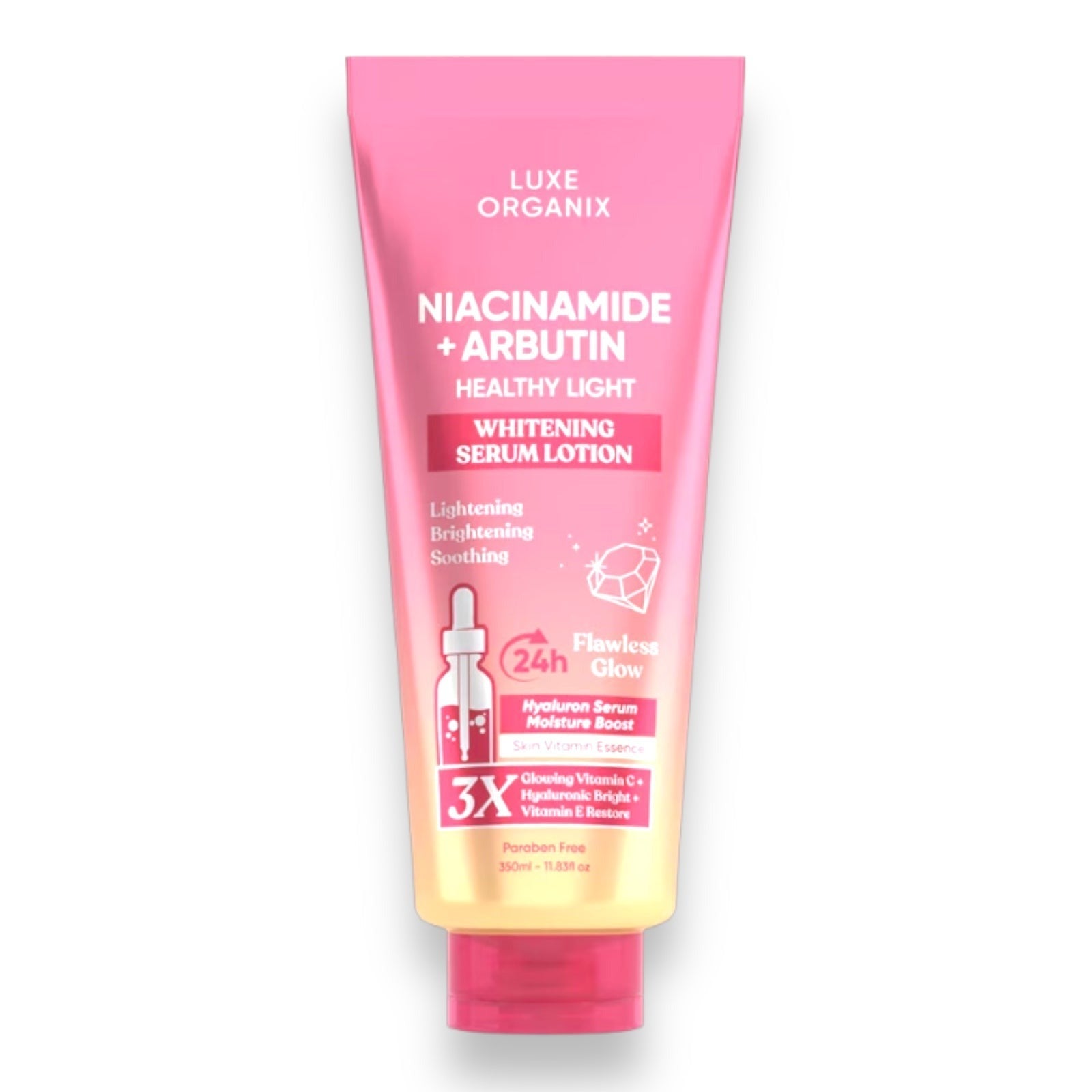 Luxe Organix Niacinamide + Alpha Arbutin Whitening Serum Lotion 350ml