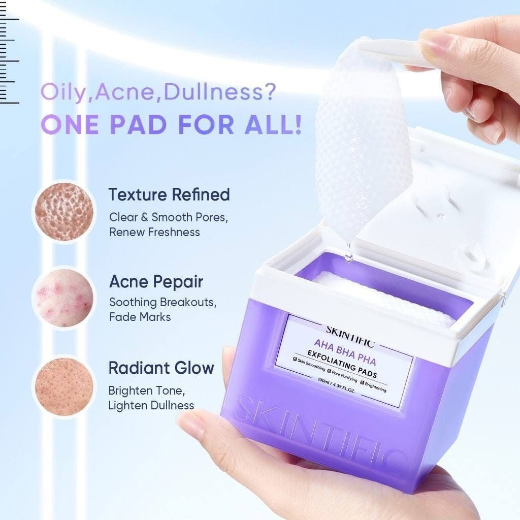 Skintific AHA BHA PHA Exfoliating Pads 120ml