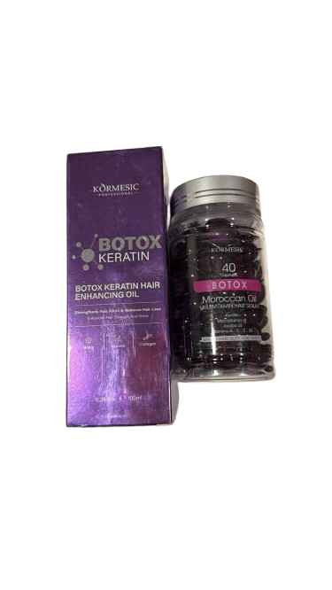 Kormesic Botox Keratin Hair Enhancing Oil + Moroccan Oil Hair Serum Combo