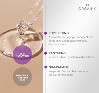 Luxe Organix ClinicalPro Retinol Radiance Overnight Botox Lift Serum 30ml